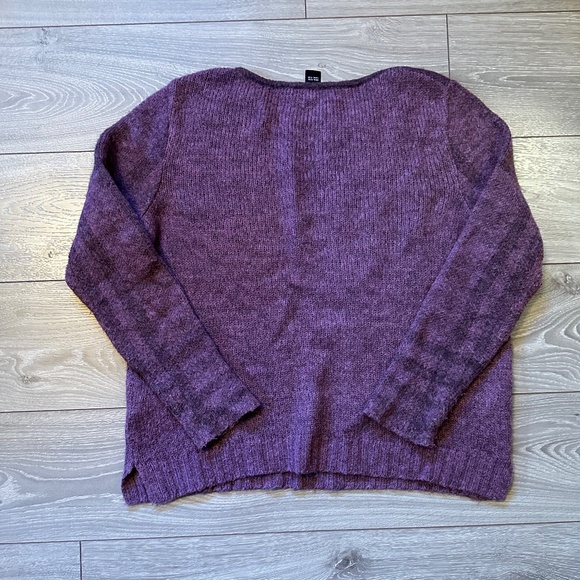 Olsen Europe Star Neck Detail Wool Blend Knit Sweater - Picture 2 of 3